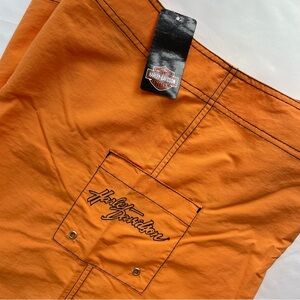 Harley Davidson NWT Men’s Tori Richard Board Shorts Orange Size XL 6”